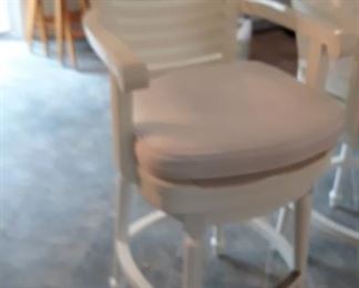 highback white wooden chair