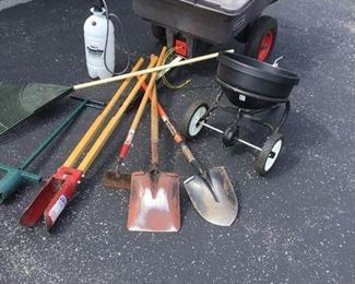 Garden Trailer and Yard Tool Lot