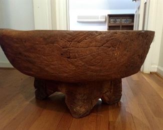 very large antique Korean bowl with legs and with a lava bowl inside. He bought this bowl when he was stationed in Korea & it was 125+ years old at that time, 50 years ago.
