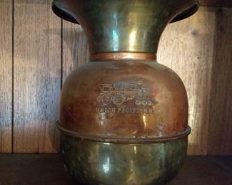 Large Union Pacific Railroad Spittoon