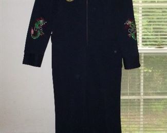Korean embroidered flight suit - he called this his "Korean drinking suit", from when he was stationed in Korea