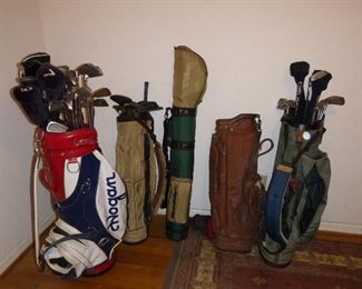lots of golf clubs!
