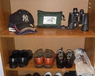 lots of men's dress shoes, including a very nice pair of Bally black leather dress shoes