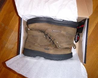 brand new, never worn, pair of Wolverine leather boots, size 9 medium