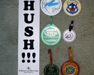 collection of golf memorabilia