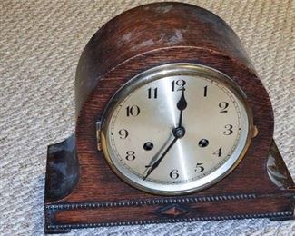 36. Oak Mantel Clock