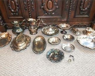 43. Group Lot of Silver Plate Articles