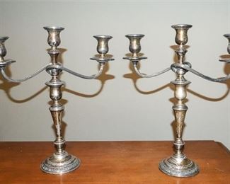 48. Pair Sterling Silver Candelabra