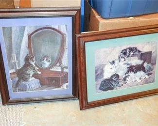 57. Lot of Two 2 Cat Prints
