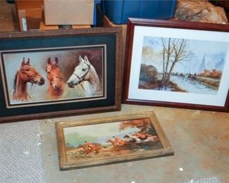 62. Group Lot of Three 3 Works of Art