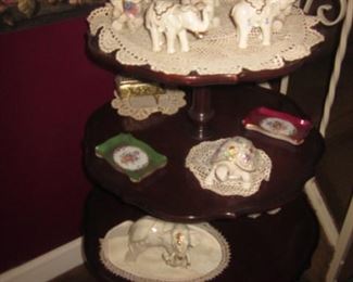 Antique Victorian Pie Crust Three Tiered Mahogany Table