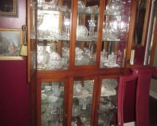 Lighted China Cabinet and everything In It!