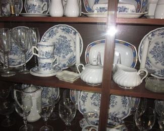 Kensington Staffords "Balmoral Blue" China Service with many extras