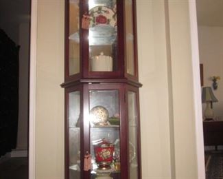 Lighted Curio and all contents