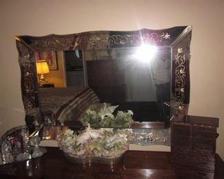 Stunning Etched Shadow Mirror