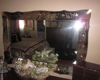 Stunning Etched Shadow Mirror