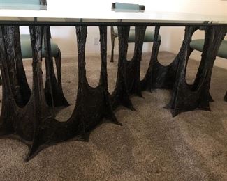 paul evans sculpture stalagmite table w/ 6 chairs