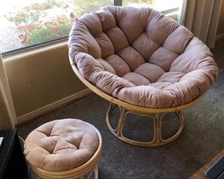 World market chair and ottoman 48” diameter 