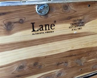 Lane White Lacquer Contemporary Cedar Lined Chest 