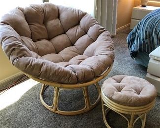 World market chair and ottoman 48” diameter 