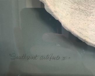 Southwest Artifacts II Framed Artist Plate Robin 