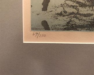 Ted Thomas Home Port #1 Etching Signed Numbered 