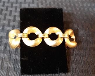 Gold plated 18K .750 circle link bracelet