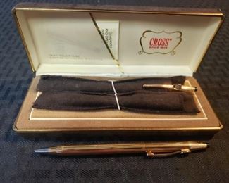 Cross pen and pencil set. 14K gold filled