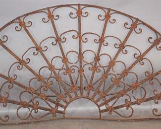 French Provincial Antique Wrought Iron Transom