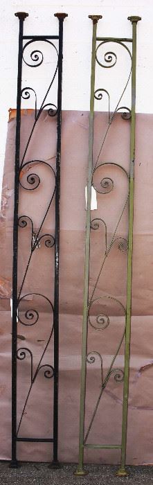 Two Wrought Iron Supports