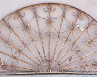 French Colonial Wrought Iron Transom