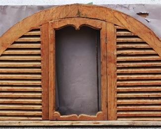 Antique Teakwood Arched Window