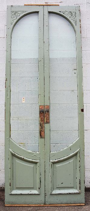 Pair of French Art Nouveau Style Entry Doors