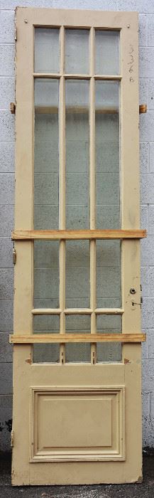 Two Antique Framed Wood Single Doors