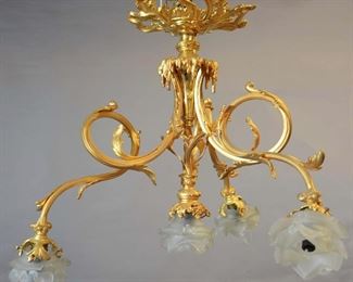 French Louis XV Four Light Chandelier
