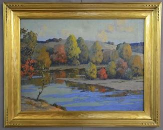 Landscape O/C Artist Signed J Richards ' 52