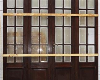 Set of 4 French Walnut Folding Doors