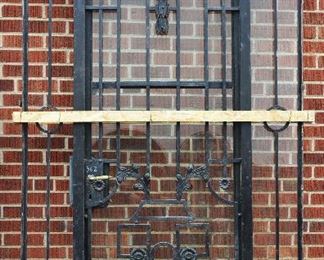 French Louis XVI Style Single Iron Entry Door
