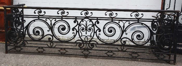 French Louis XV Style Fancy Wrought Iron Balcony