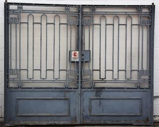 Pair of Art Deco Style Wrought Iron Driveway Gates