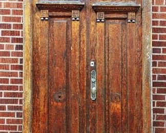 French Louis XVI Oak Wooden Entry Door