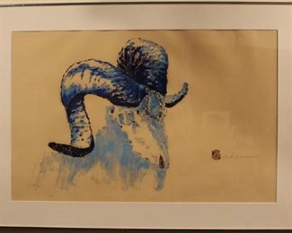 Armond Lara (b.1939) mixed media on paper