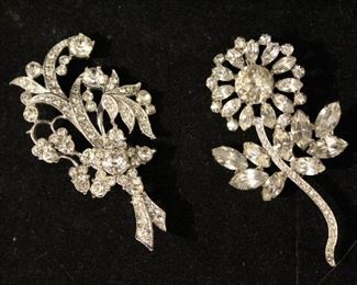 Deco rhinestone pins, Bogoff
