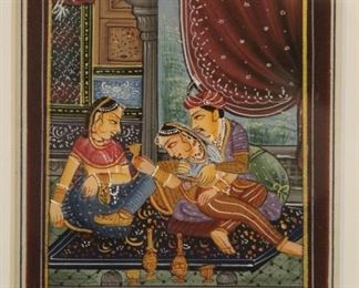 Vintage Mughal Indian miniature painting