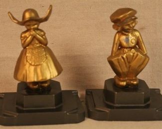 Pair Frankart art deco bookends