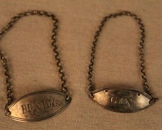 Antique Georgian silver decanter label