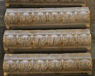 Antique glazed terracotta architectural salvage blocks