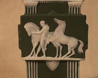 Antique Shafer & Vater jasperware vase