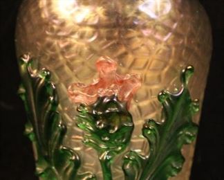 Art Nouveau Bohemian glass vase