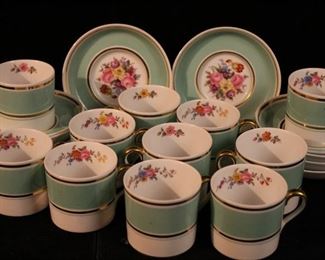 Hand painted Spode Copeland cups and saucers